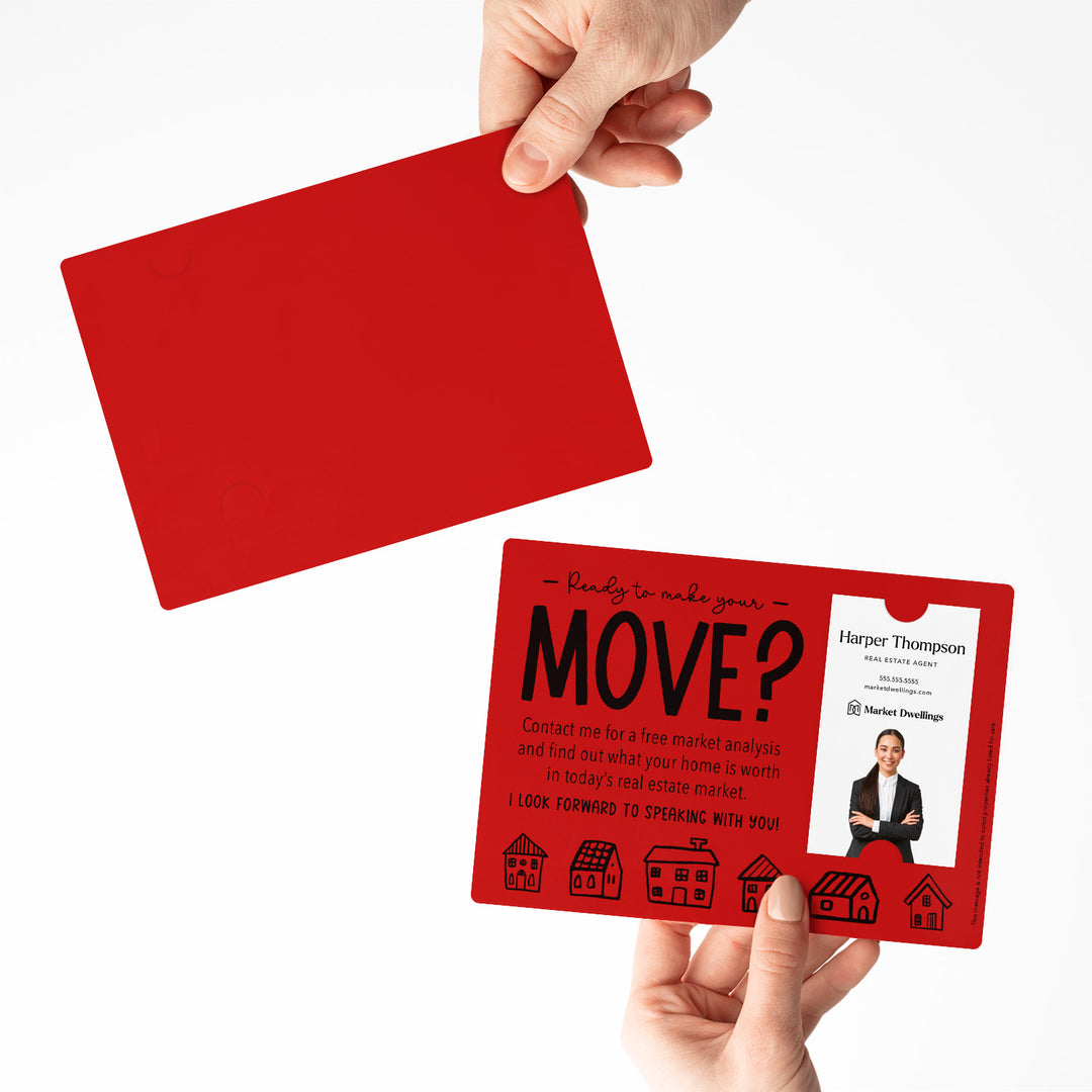 Vertical | Set of "Ready to Make Your Move?" Mailer | Envelopes Included | M16-M005 Mailer Market Dwellings