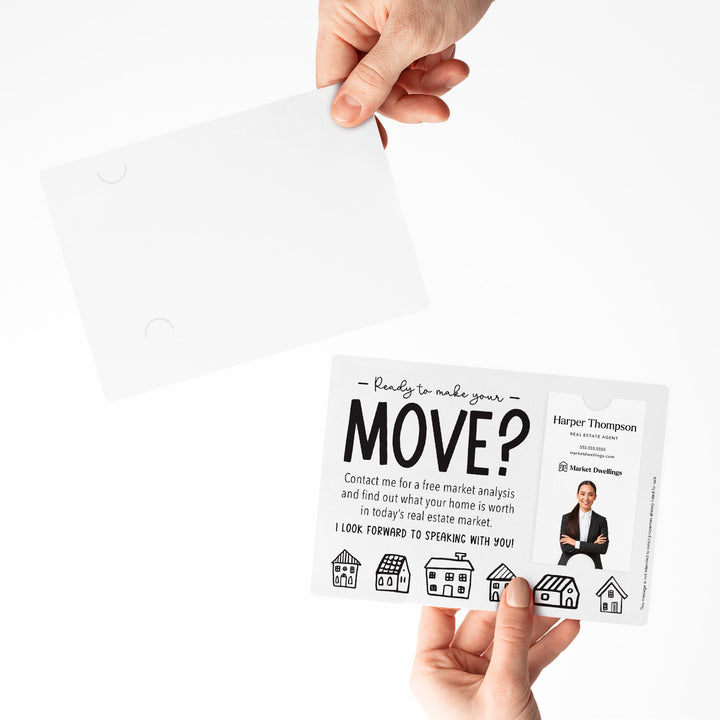 Vertical | Set of "Ready to Make Your Move?" Mailer | Envelopes Included | M16-M005 Mailer Market Dwellings