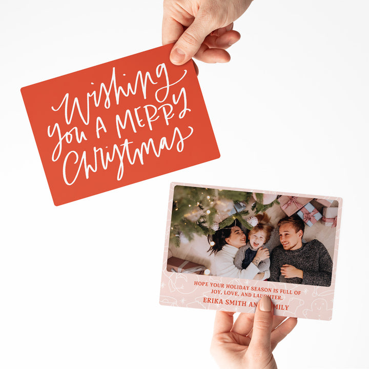 Customizable | Set of Wishing You a Merry Christmas Photo Mailers | Envelopes Included | M16-M006 Mailer Market Dwellings