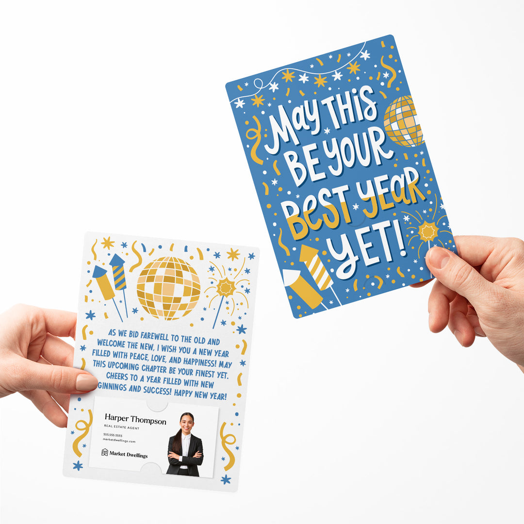 Set of May This Be Your Best Year Yet! | New Year Mailers | Envelopes Included | M16-M007-AB Mailer Market Dwellings