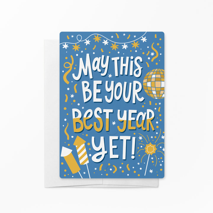 Set of May This Be Your Best Year Yet! | New Year Mailers | Envelopes Included | M16-M007-AB Mailer Market Dwellings COOL BLUE