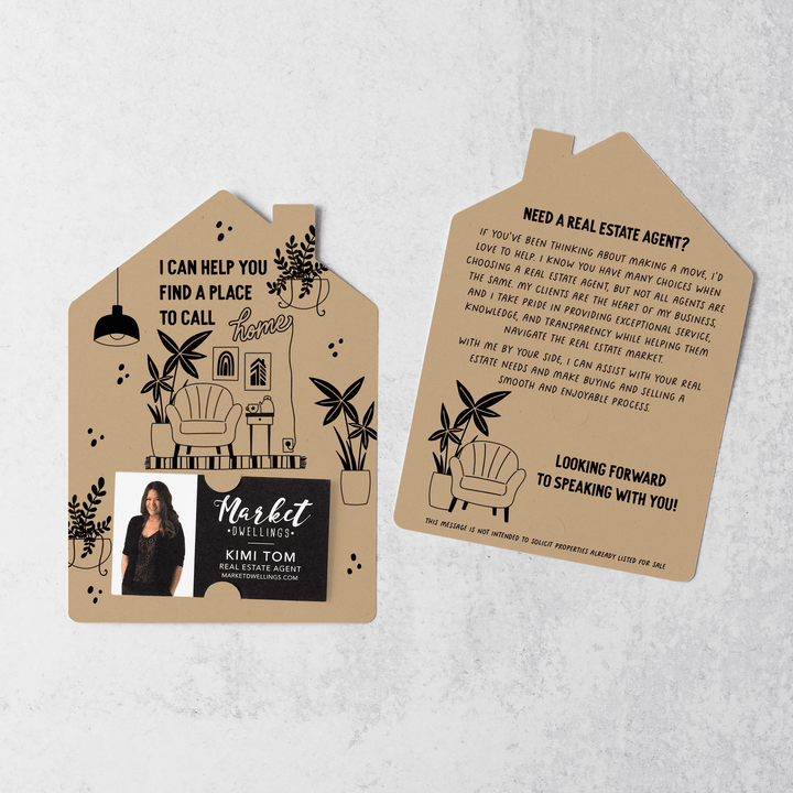 Set of I Can Help You Find A Place To Call Home | Mailers | Envelopes Included | M161-M001 Mailer Market Dwellings KRAFT  