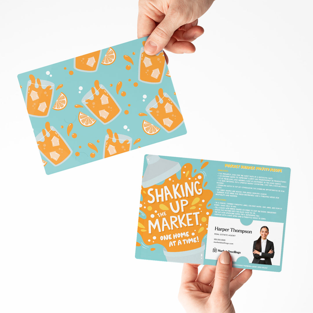 Set of Shaking Up The Market, One Home At A Time! | Summer Mailers | Envelopes Included | M164-M003 Mailer Market Dwellings