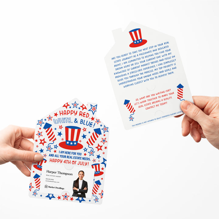 Set of Happy Red, White, & Blue! | 4th Of July Mailers | Envelopes Included | M166-M001 Mailer Market Dwellings