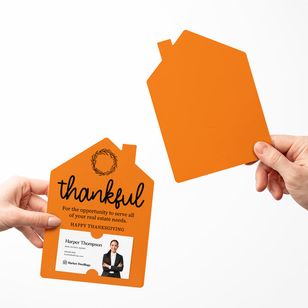 Set of Thankful Real Estate Thanksgiving Mailers | Envelopes Included | M17-M001 Mailer Market Dwellings