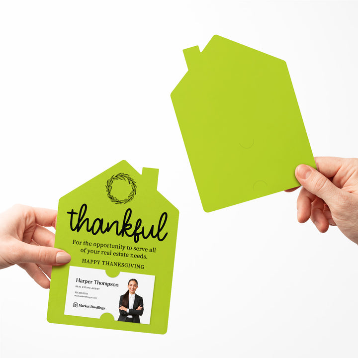 Set of Thankful Real Estate Thanksgiving Mailers | Envelopes Included | M17-M001 Mailer Market Dwellings