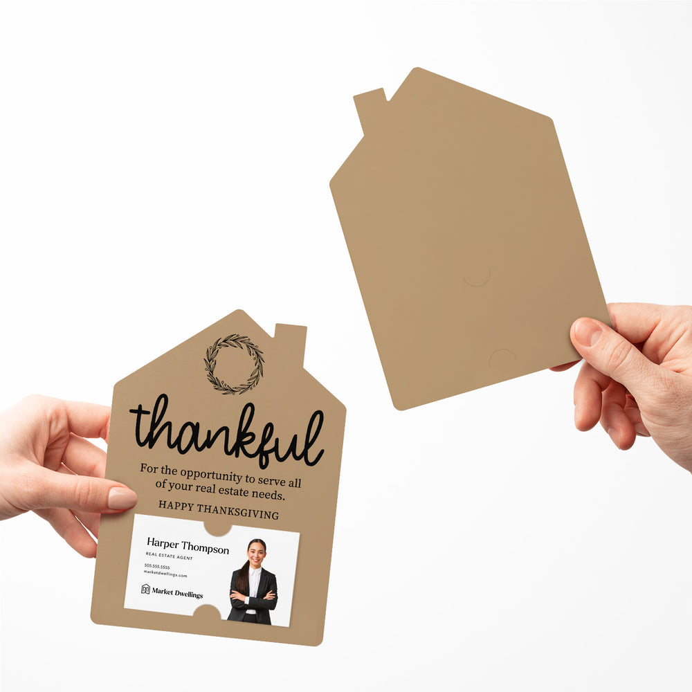 Set of Thankful Real Estate Thanksgiving Mailers | Envelopes Included | M17-M001 Mailer Market Dwellings