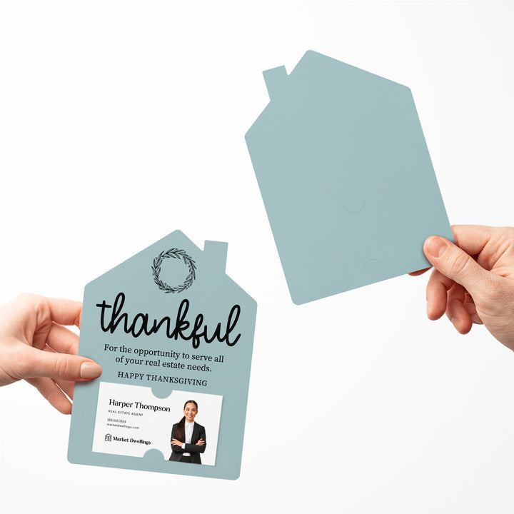 Set of Thankful Real Estate Thanksgiving Mailers | Envelopes Included | M17-M001 Mailer Market Dwellings