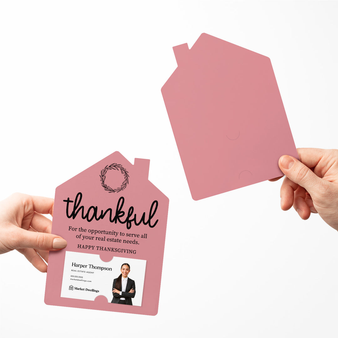 Set of Thankful Real Estate Thanksgiving Mailers | Envelopes Included | M17-M001 Mailer Market Dwellings