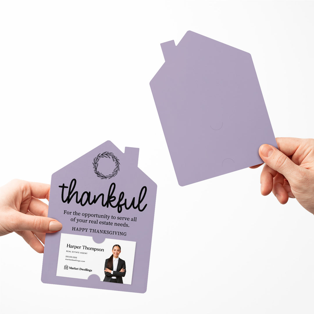 Set of Thankful Real Estate Thanksgiving Mailers | Envelopes Included | M17-M001 Mailer Market Dwellings