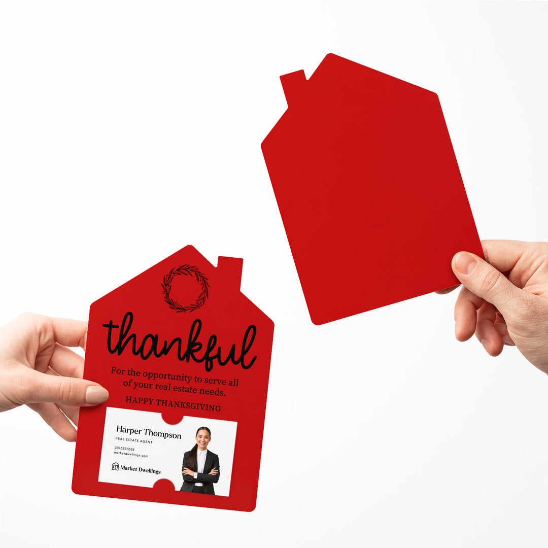 Set of Thankful Real Estate Thanksgiving Mailers | Envelopes Included | M17-M001