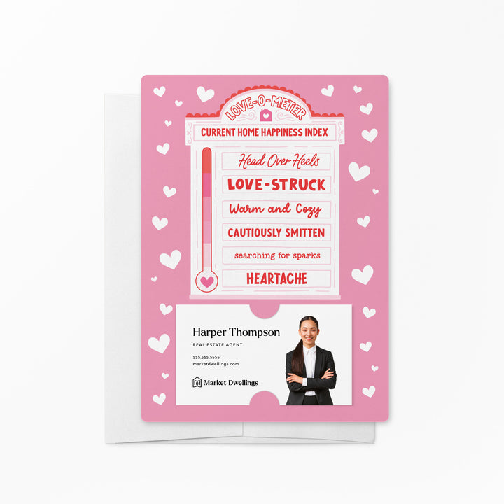 Set of  Love-O-Meter | Valentine's Day Mailers | Envelopes Included | M17-M007