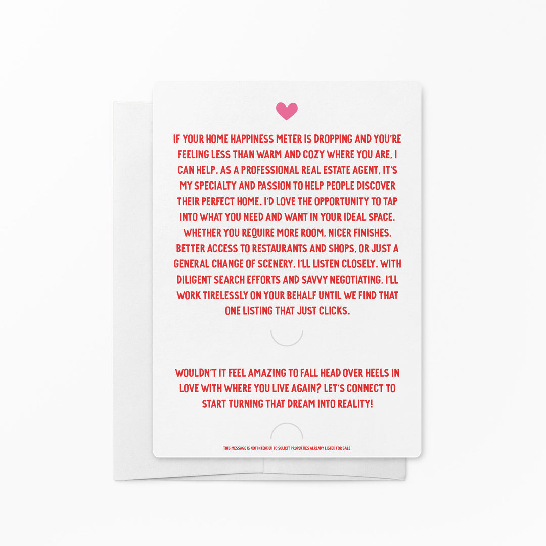 Set of  Love-O-Meter | Valentine's Day Mailers | Envelopes Included | M17-M007