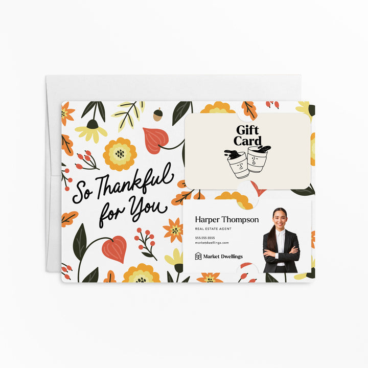 Set of So Thankful for You | Thanksgiving Mailers | Envelopes Included | M178-M008 Mailer Market Dwellings