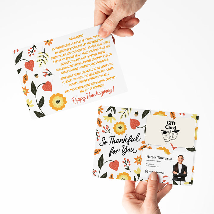 Set of So Thankful for You | Thanksgiving Mailers | Envelopes Included | M178-M008 Mailer Market Dwellings