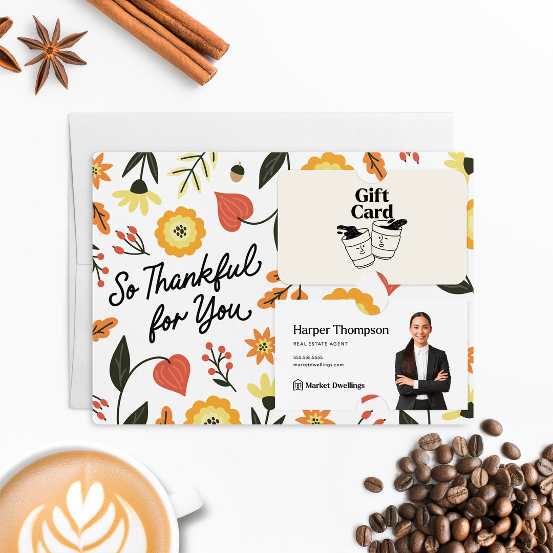 Set of So Thankful for You | Thanksgiving Mailers | Envelopes Included | M178-M008 Mailer Market Dwellings