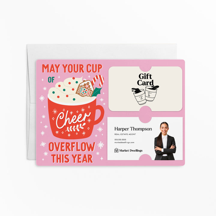 Set of May your cup of Cheer overflow this year | Christmas Mailers | Envelopes Included | M179-M008 Mailer Market Dwellings