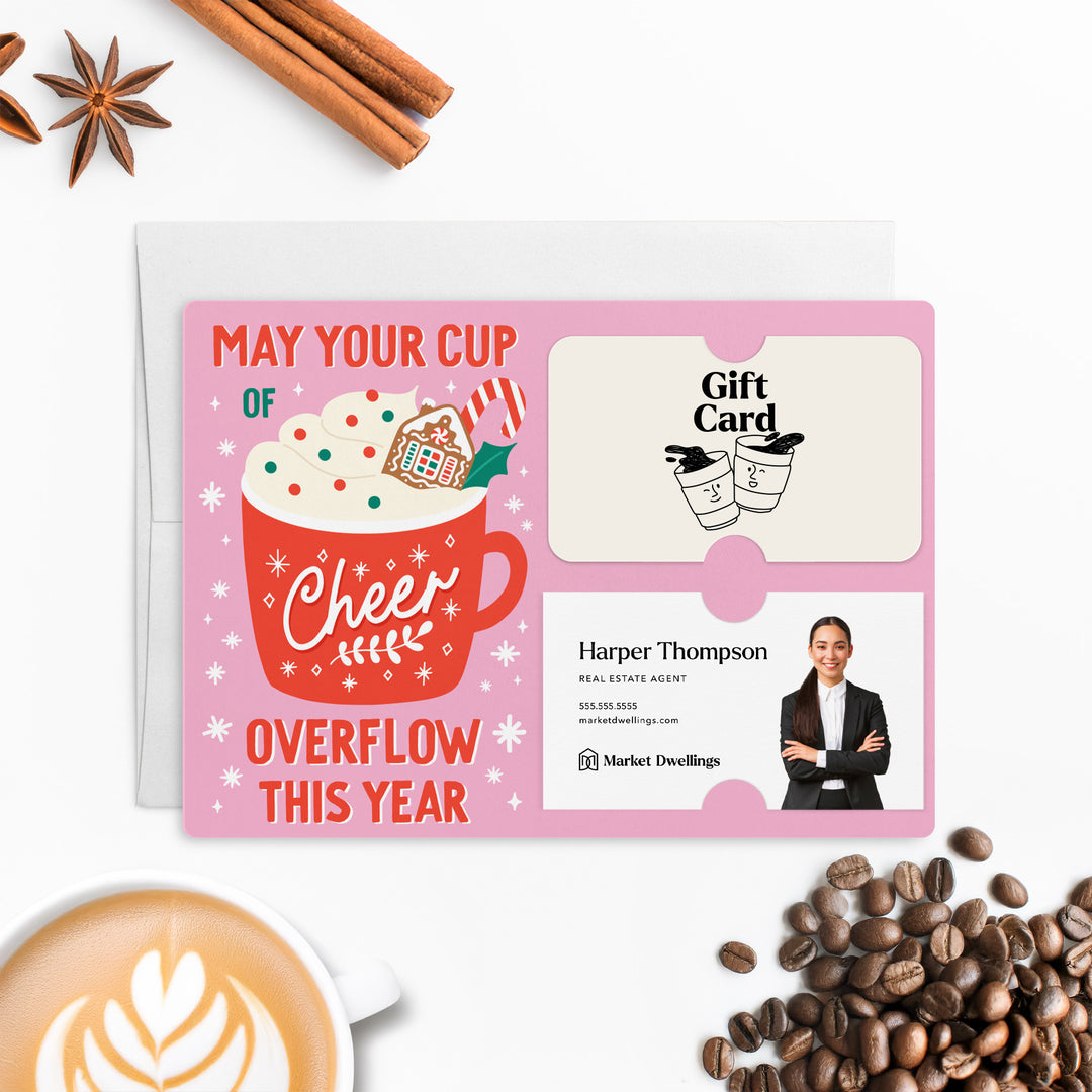 Set of May your cup of Cheer overflow this year | Christmas Mailers | Envelopes Included | M179-M008 Mailer Market Dwellings