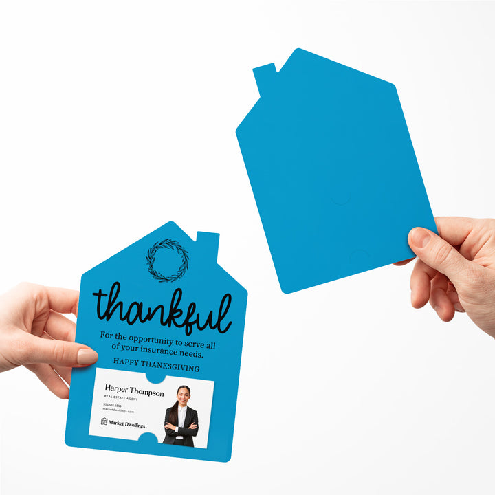 Set of Thankful Insurance Thanksgiving Mailer | Envelopes Included | M18-M001