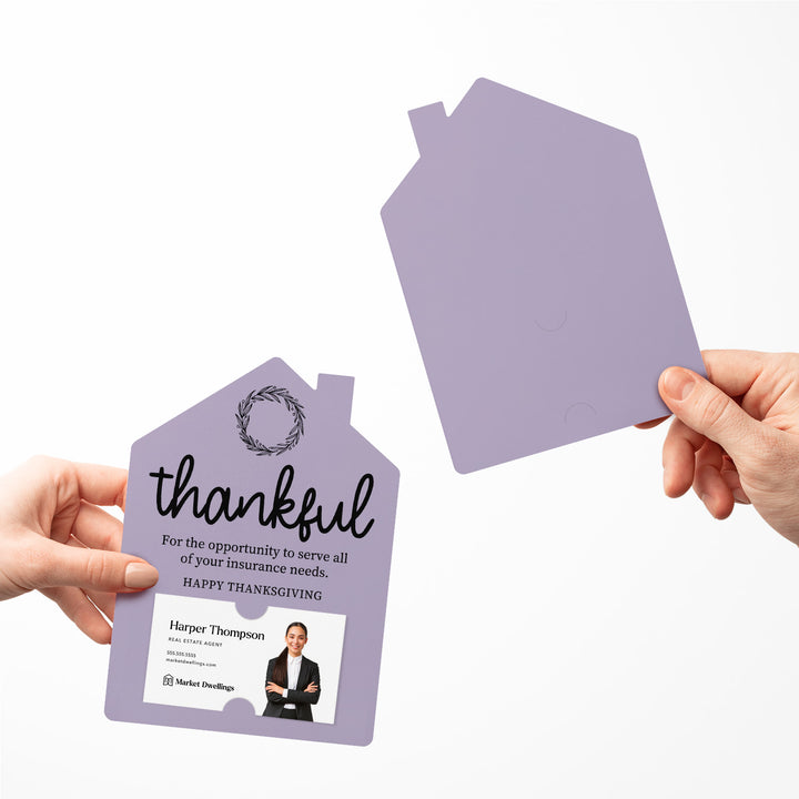 Set of Thankful Insurance Thanksgiving Mailer | Envelopes Included | M18-M001