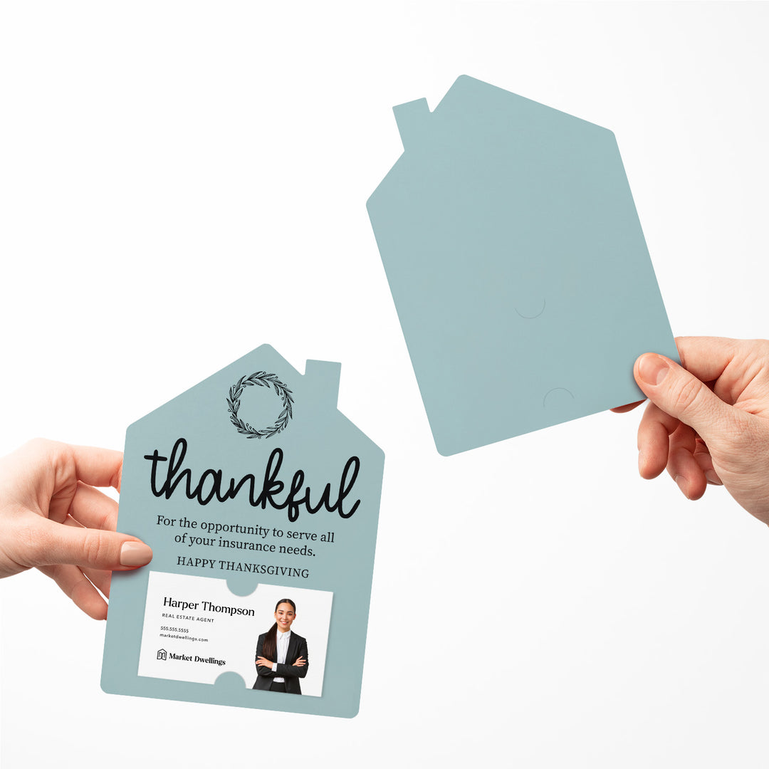 Set of Thankful Insurance Thanksgiving Mailer | Envelopes Included | M18-M001 Mailer Market Dwellings