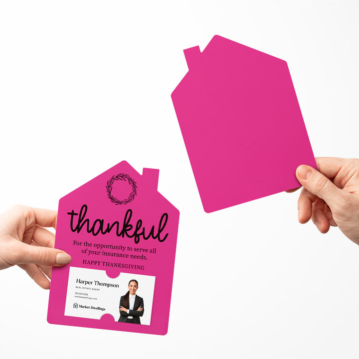 Set of Thankful Insurance Thanksgiving Mailer | Envelopes Included | M18-M001 Mailer Market Dwellings