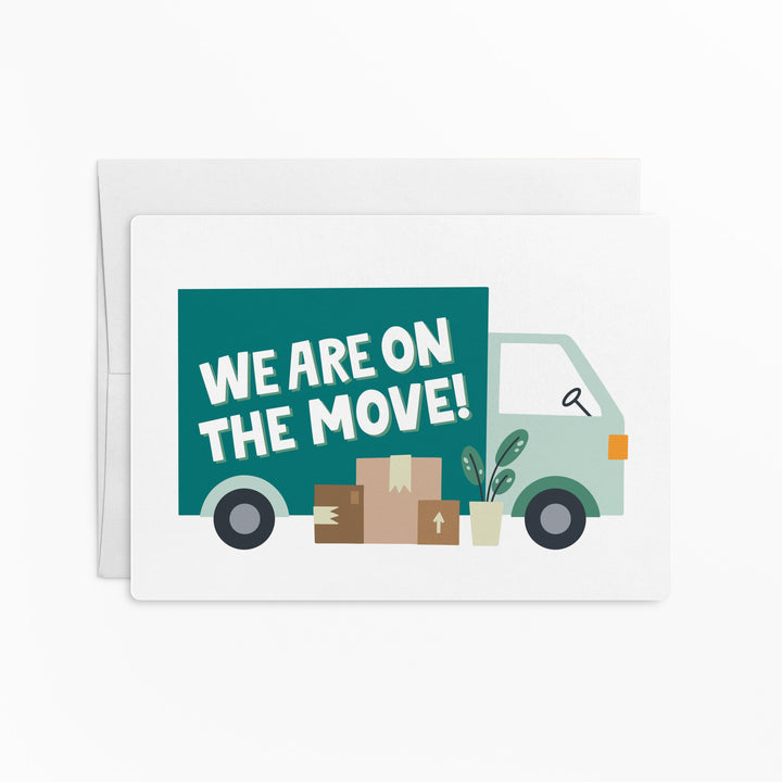 Customizable | Set of We Are On The Move! Moving Announcements For Your Clients | Envelopes Included | M18-M006-AB Mailer Market Dwellings