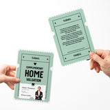 Complimentary Home Valuation Token | Real Estate Notecards with Envelopes Mailer Market Dwellings