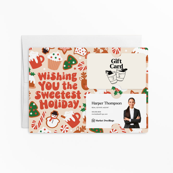 Set of Wishing you the Sweetest Holiday | Christmas Mailers | Envelopes Included | M184-M008 Mailer Market Dwellings