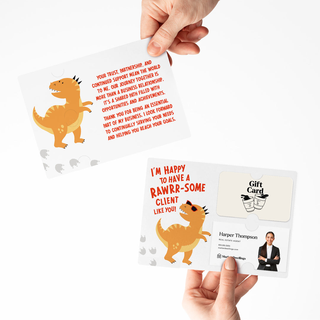 Set of I’m Happy to Have a RAWRR-some Client Like You! | Mailers | Envelopes Included | M185-M008-AB Mailer Market Dwellings