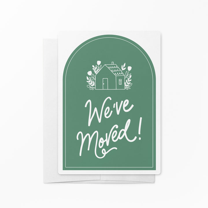 Customizable | We've Moved! Moving Announcements For Your Clients | Envelopes Included | M19-M006-AB Mailer Market Dwellings JADE