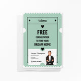 Free Consultation To Find Your Dream Home | Real Estate Notecards with Envelopes Mailer Market Dwellings JADE 10