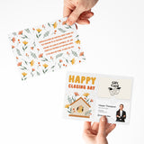 Happy Closing Day | Real Estate Mailers with Envelopes Mailer Market Dwellings