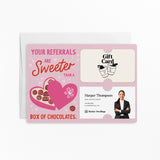 Your Referrals Are Sweeter Than A Box Of Chocolates | Real Estate Mailers with Envelopes Mailer Market Dwellings
