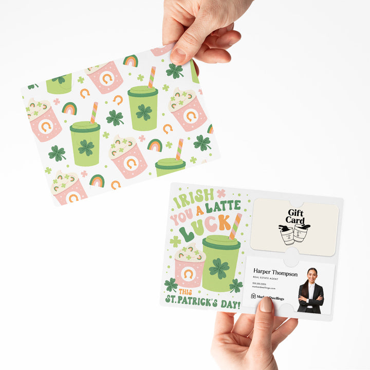 Set of Irish You A Latte Luck This St. Patrick's Day! | St. Patrick's Day Mailers | Envelopes Included | M193-M008 Mailer Market Dwellings