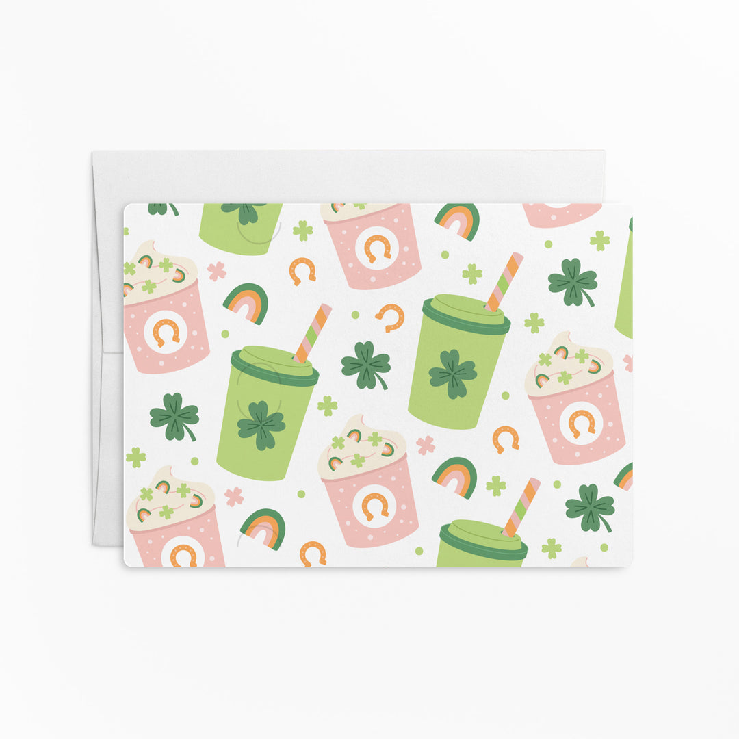 Set of Irish You A Latte Luck This St. Patrick's Day! | St. Patrick's Day Mailers | Envelopes Included | M193-M008 Mailer Market Dwellings