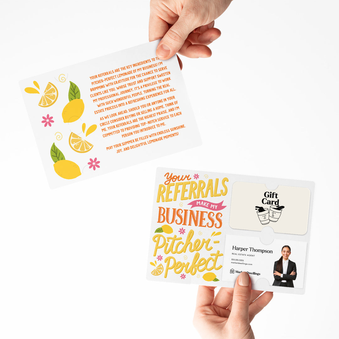 Set of Your Referrals Make My Business Pitcher-Perfect! | Summer Mailers | Envelopes Included | M198-M008 Mailer Market Dwellings