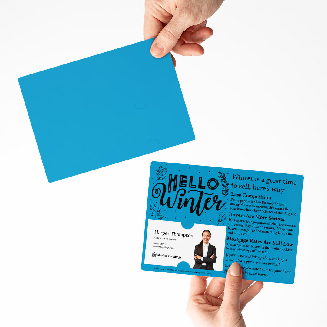 Set of "Hello Winter" Seasonal Mailer | Envelopes Included | M2-M004 Mailer Market Dwellings