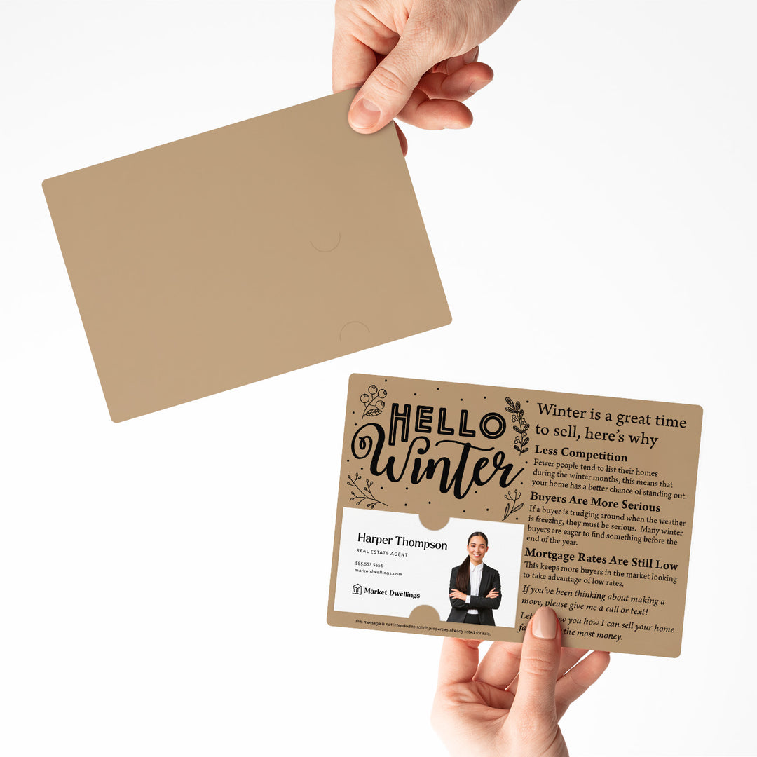 Set of "Hello Winter" Seasonal Mailer | Envelopes Included | M2-M004 Mailer Market Dwellings