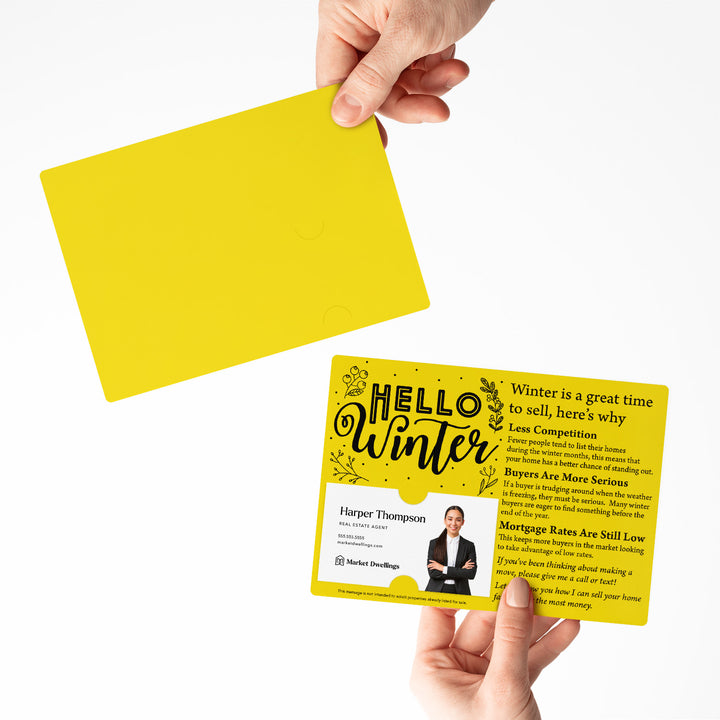 Set of "Hello Winter" Seasonal Mailer | Envelopes Included | M2-M004 Mailer Market Dwellings