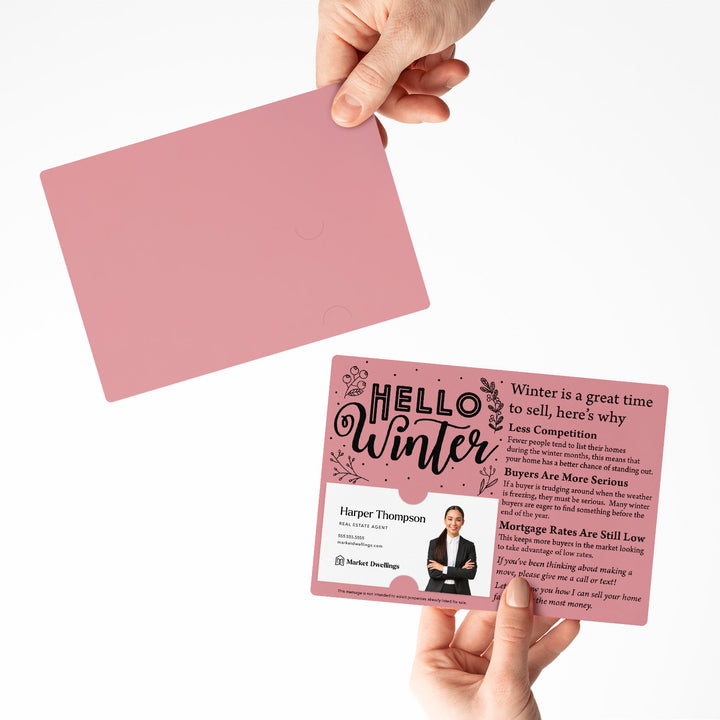 Set of "Hello Winter" Seasonal Mailer | Envelopes Included | M2-M004 Mailer Market Dwellings