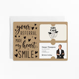 Your Referral Made My Heart Smile | Mailers with Envelopes Mailer Market Dwellings KRAFT 10