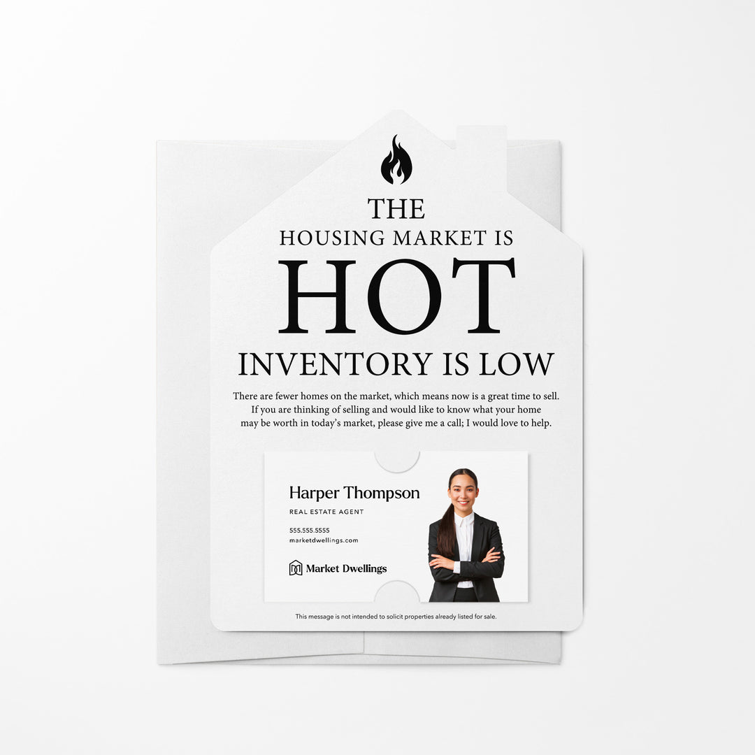 Set of The Housing Market is Hot Inventory is Low Real Estate Mailers | Envelopes Included  | M20-M001