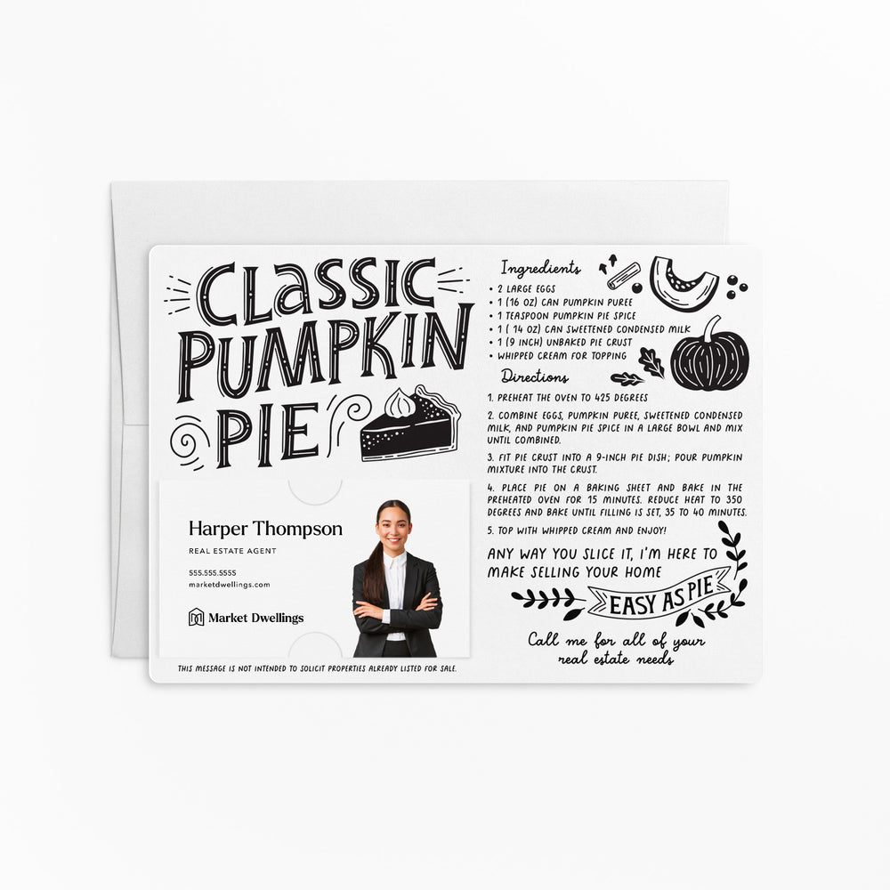 Classic Pumpkin Pie Recipe | Real Estate Mailers with Envelopes Mailer Market Dwellings WHITE 10