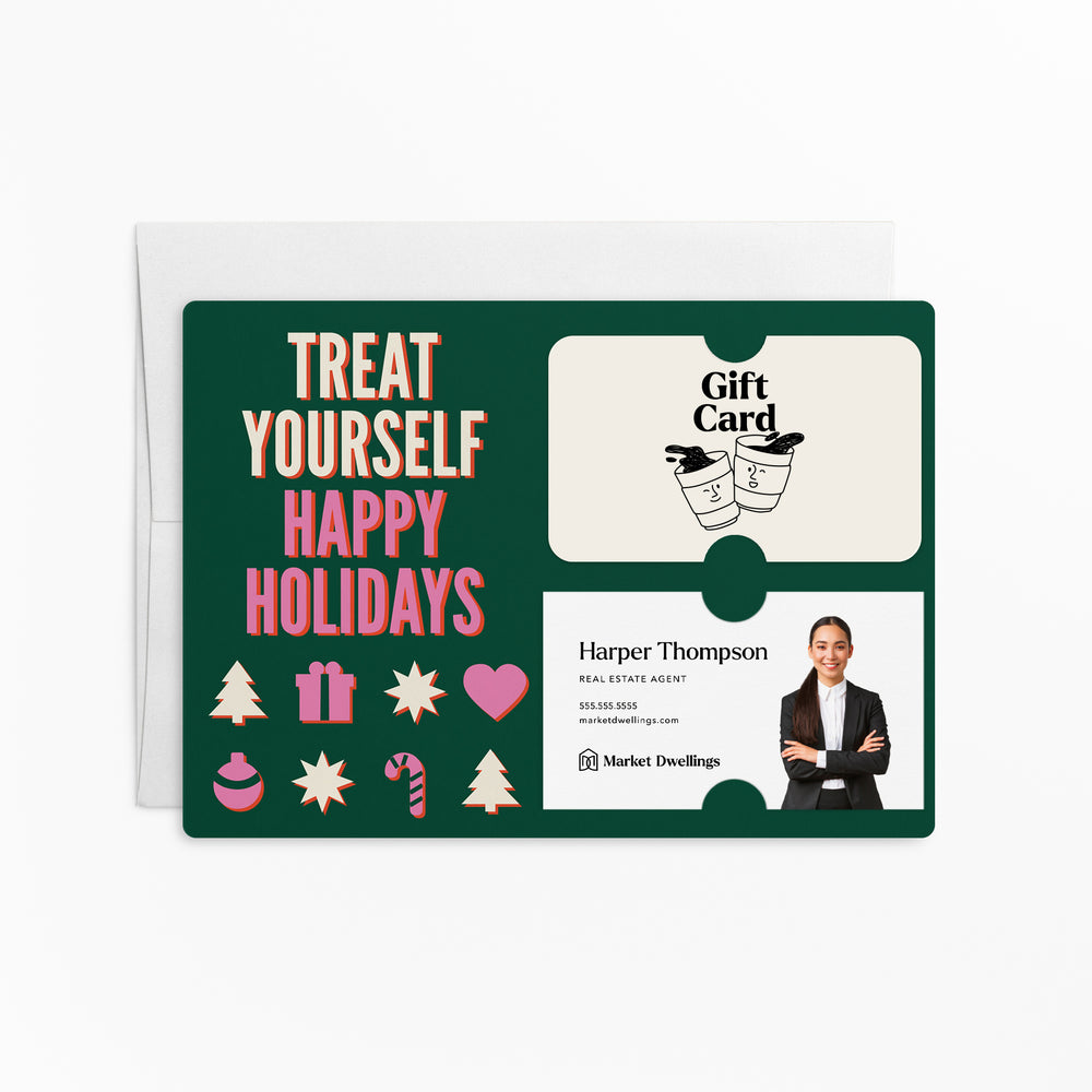 Treat Yourself, Happy Holidays | Mailers with Envelopes Mailer Market Dwellings GREEN 10