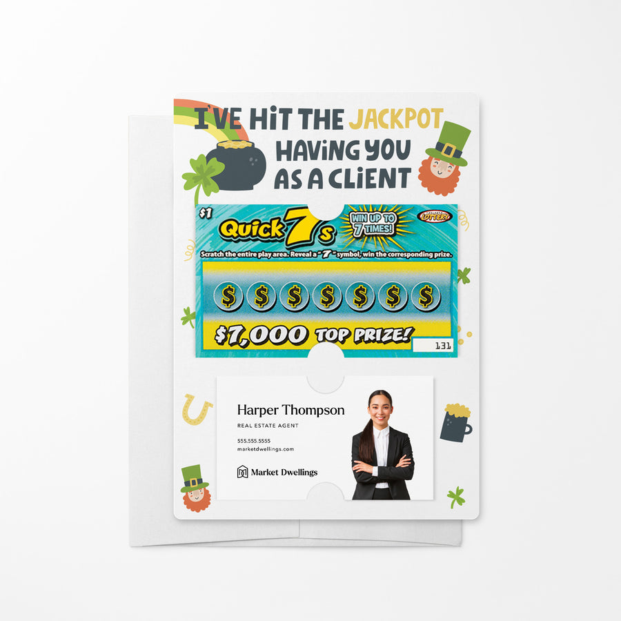 Set of I've Hit the Jackpot Having You as a Client Lotto Mailers | Envelopes Included Mailer Market Dwellings