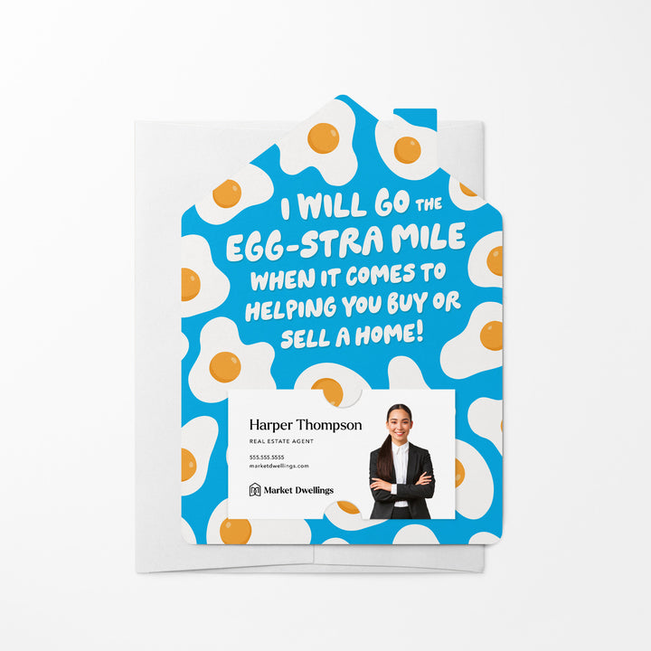 Set of I will go the Egg-Stra mile | Mailers | Envelopes Included | M217-M001-AB Mailer Market Dwellings BRIGHT BLUE