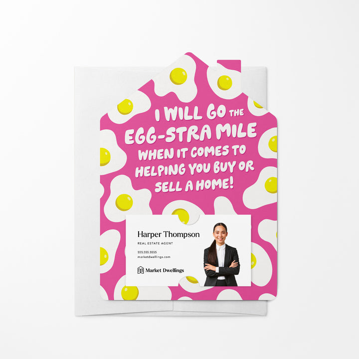 Set of I will go the Egg-Stra mile | Mailers | Envelopes Included | M217-M001-AB Mailer Market Dwellings RASPBERRY