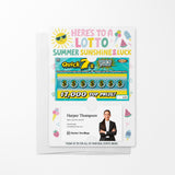 Here's to a LOTTO Summer Sunshine & Luck | Real Estate Lotto Mailers with Envelopes Mailer Market Dwellings