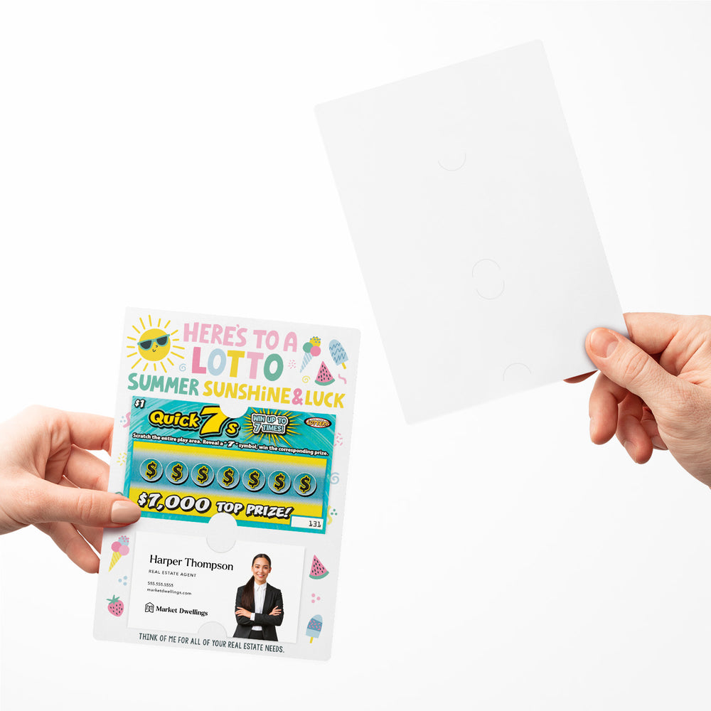 Set of Here's to a LOTTO Summer Sunshine & Luck Lotto Mailers | Envelopes Included Mailer Market Dwellings